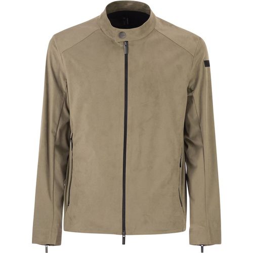 Rrd Roberto Ricci Designs Suede Effect Stretch Technical Biker Jacket