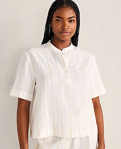 Ann Taylor Haven Well Within Silky Linen Blend Top