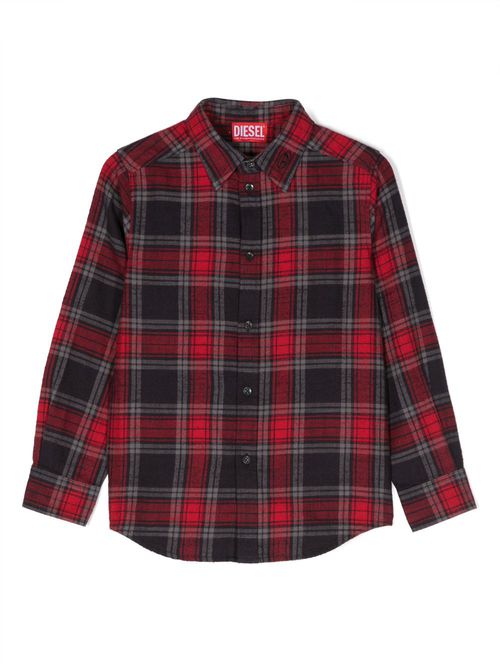 Cumbe check-pattern shirt - Blue