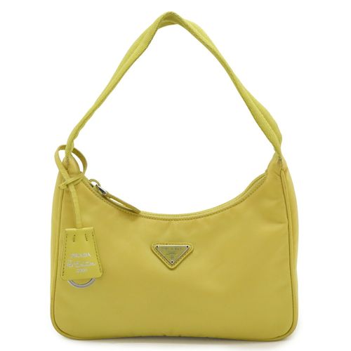 Prada Yellow Nylon Handbag Shoulder Bag Pre-Owned