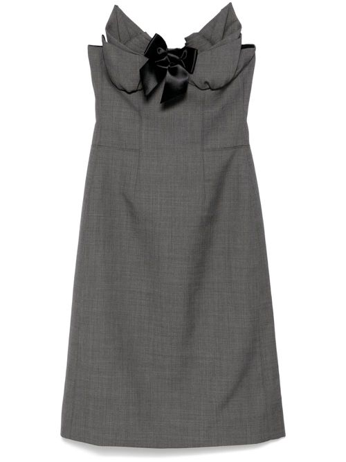 Embellished-bustier midi dress - Grey