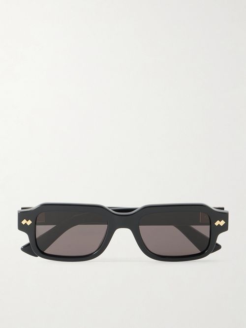 Intrecciato Square-Frame Recycled-Acetate Sunglasses