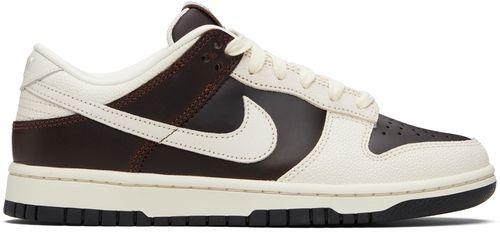 Brown & Off White Dunk Low Retro Sneakers