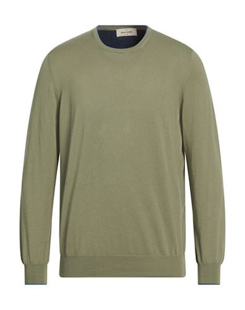 Man Sweater Sage green Size 42 Cotton
