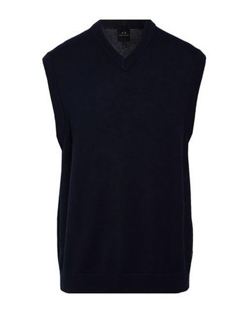 Man Sweater Navy Size L Cotton, Acrylic, Virgin Wool