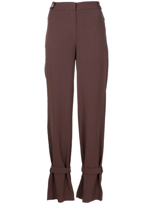 Abigail crepe trousers - Brown