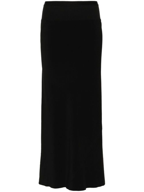 Calf Bias midi skirt - Black