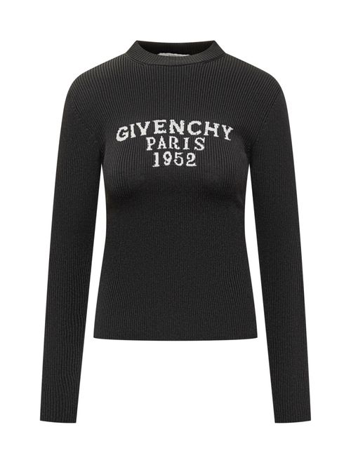 Black Logo Crew Neck Sweater