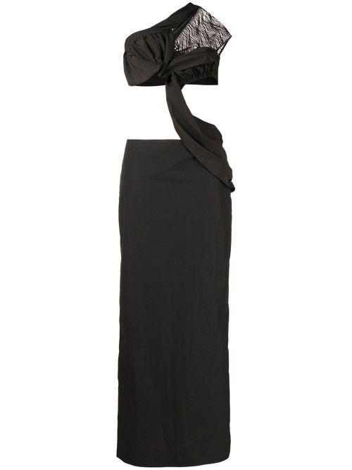 Fringed column dress - Grey