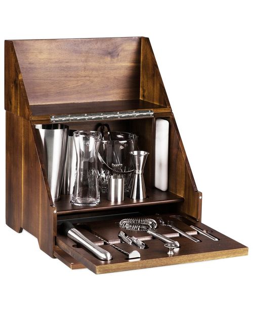Dnu Madison Acacia Tabletop Bar Set