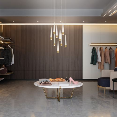 Aged Brass LED Chandelier from the Quill Collection