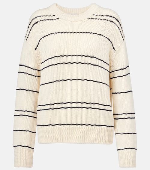 Striped wool-blend sweater