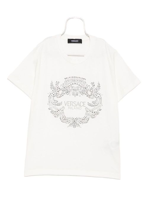 Crystal-embellishment T-shirt - White
