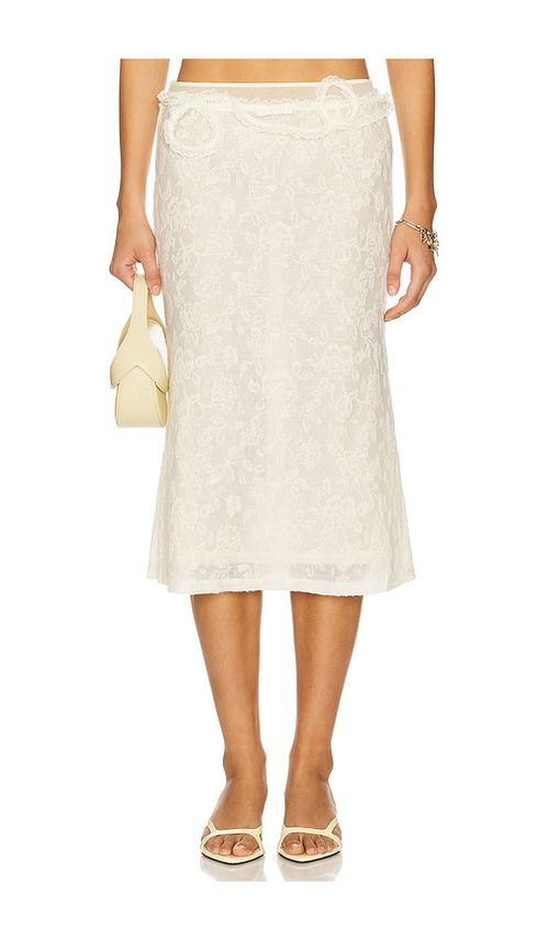 MARRKNULL Lace Layered Skirt in Cream. -  XS also in L