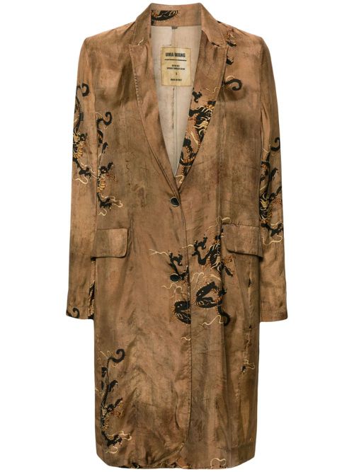Katia dragon-print blazer - Brown