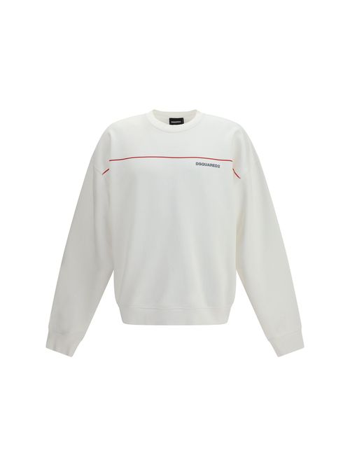Logo Print Crew Neck Sweatshirt — White