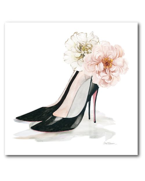 Floral Shoes Canvas Wall Art