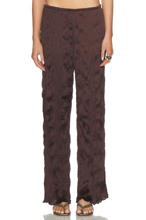 Staud Nami Pant in Earth - Chocolate. XS also in L
