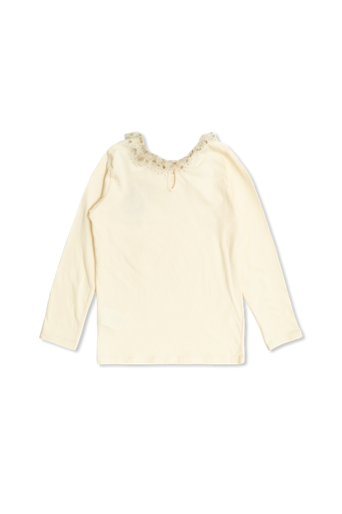 T-shirt With Logo, Unisex, Cream