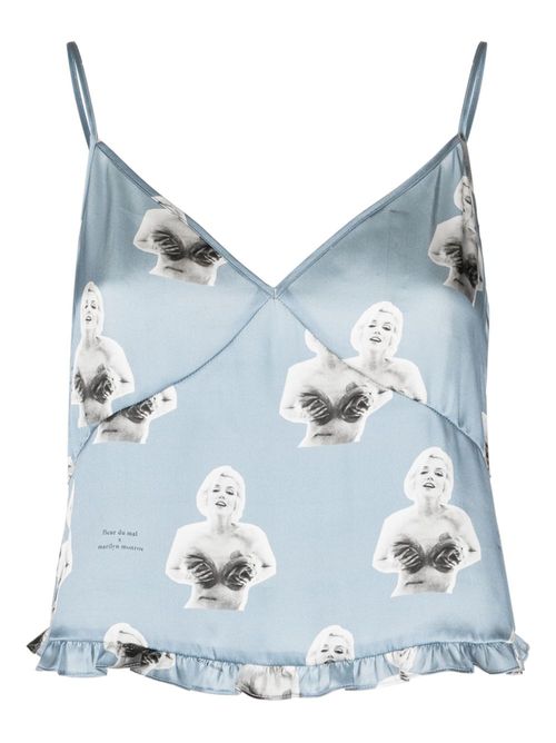 X Marilyn Monroe silk cami top - Blue