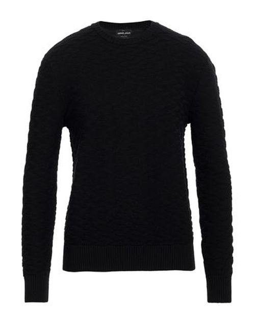 Man Sweater Black Size 38 Virgin Wool, Polyester