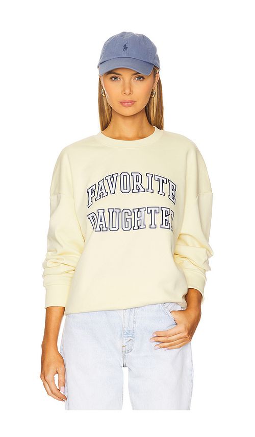 Favorite Daughter Collegiate Sweatshirt in Lemon. -  XL also in L, M
