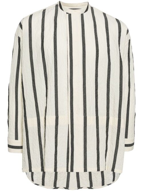 Striped cotton shirt - Neutrals