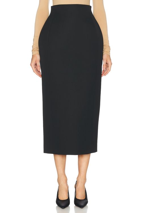WARDROBE.NYC x Rosie Huntington-Whiteley RHW Sculpted Skirt in Black - Black. XXS also in L, M