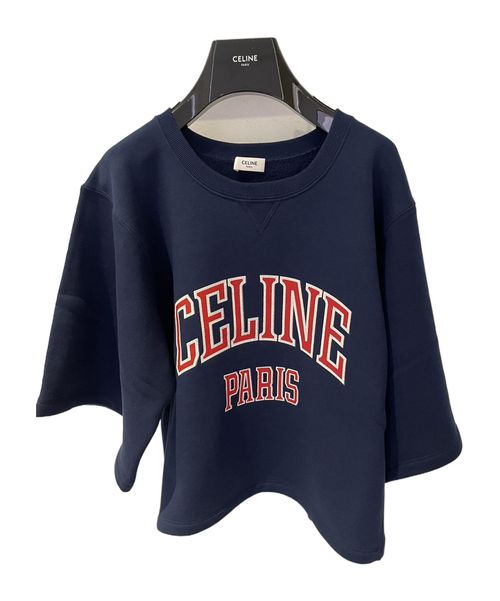 Celine paris loose sweatshirt in cotton fleece