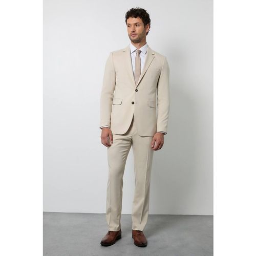 Burton Men's Beige Tailored Fit Suit Trousers in Natural | : 38R