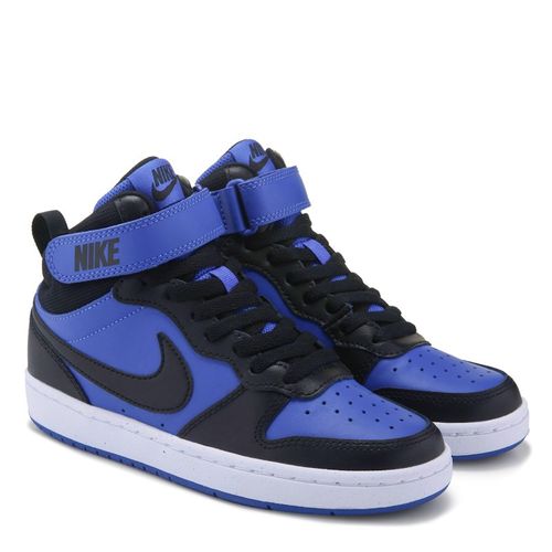 Kids' Court Borough Mid 2 High Top Sneaker Big Kid Shoes (Black/Royal)