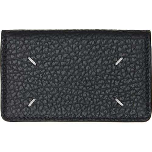 Black Four Stitches Card Holder