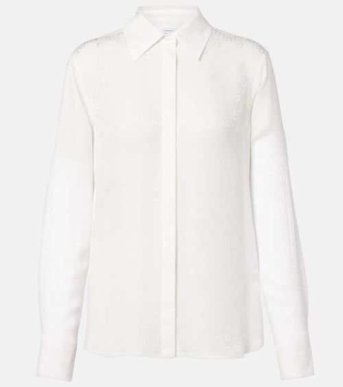 Gancini silk crêpe shirt