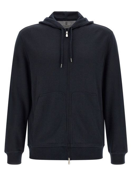 Cashmere and Silk Blend Hoodie — Black