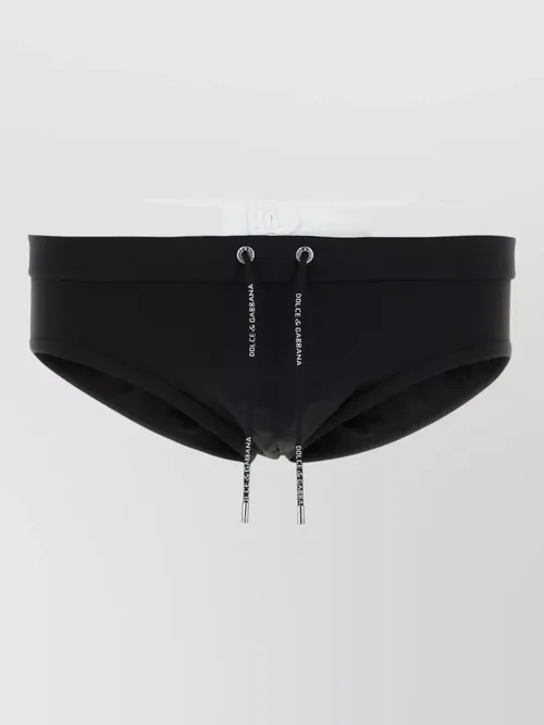 Dolce&Gabbana - stretch nylon swim brief logo waistband