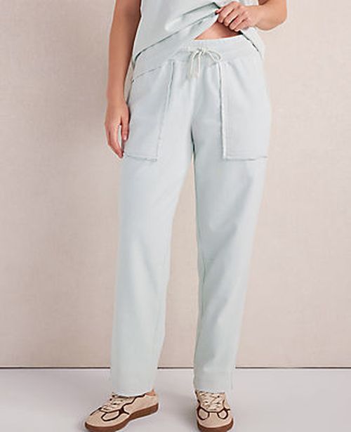 Ann Taylor Haven Well Within Garment-Dyed Organic Cotton Terry Pants