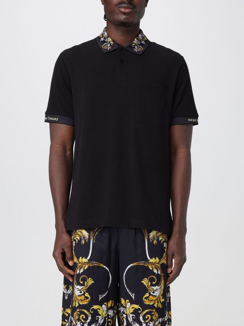 Polo Shirt VERSACE JEANS COUTURE Men color Black