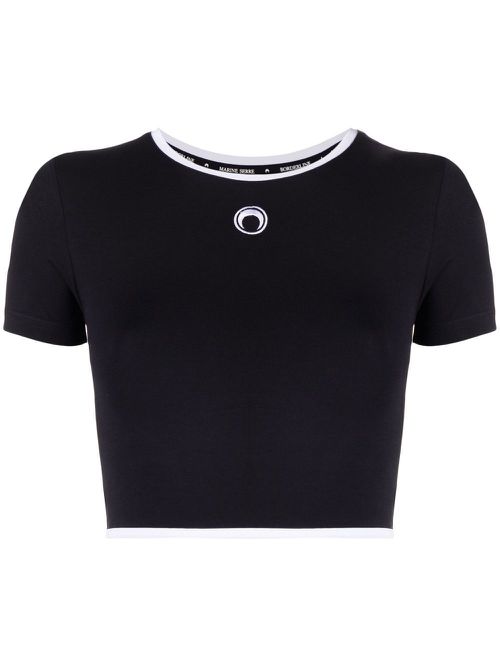 Crescent Moon crop top - Black