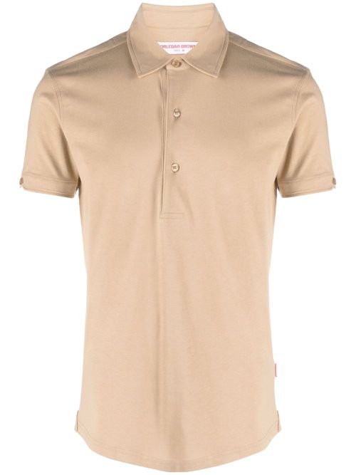 Button-up short-sleeve polo shirt - Neutrals