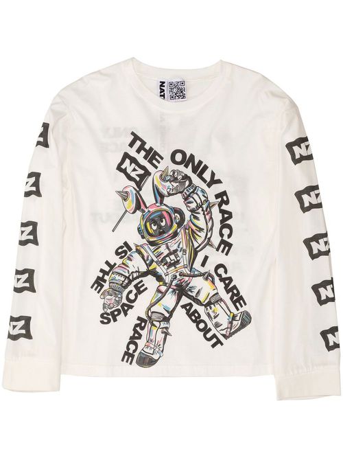 Slogan-print T-shirt - White