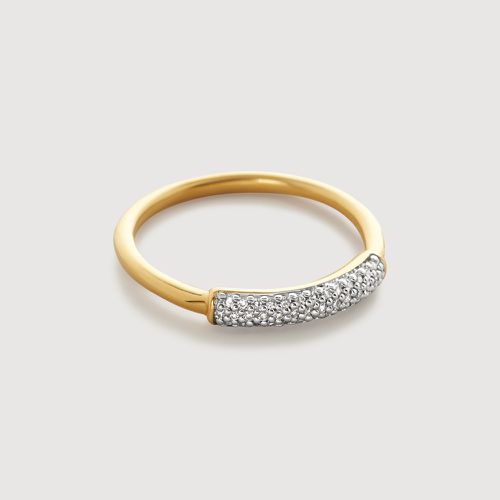 Gold Fiji Bar Stacking Ring Diamond