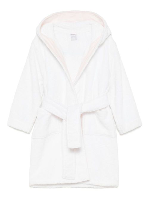 Cotton hooded coat - White