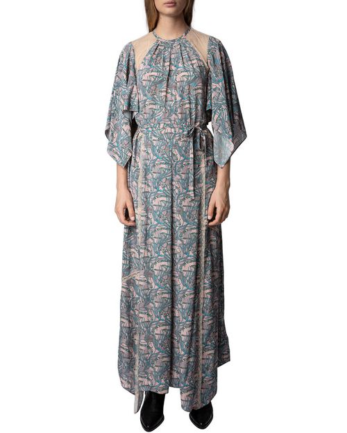 Rielle Snake Chaines Silk-Blend Dress