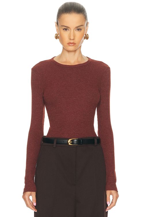 AGOLDE Delphi Slim Tee in Brick - Brick. XS also in