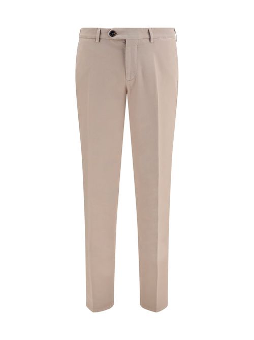 Dyed Cotton Trousers — Beige