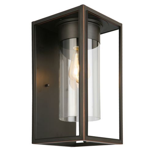 Oil Rubbed Bronze One Light Outdoor Wall Mount from the Walker Hill Collection