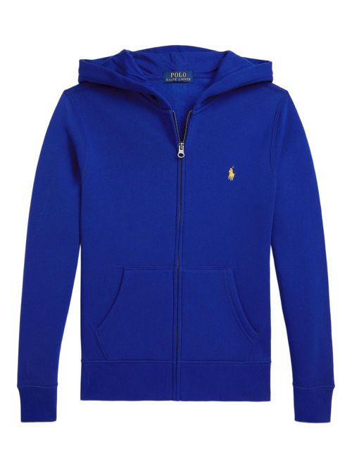 Fleece zip-up hoodie - Blue