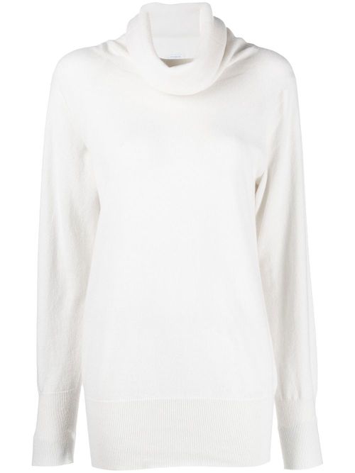 Roll-neck cashmere jumper - White