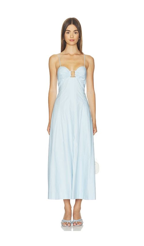 ROAME. Arabella Midi Dress in Blue. S. Also in
