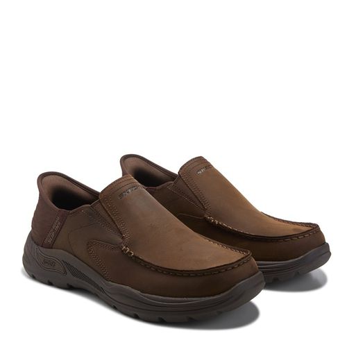 Men's Slip-Ins Arch Fit Motley Leather Slip On Shoes (Cocoa Brown)